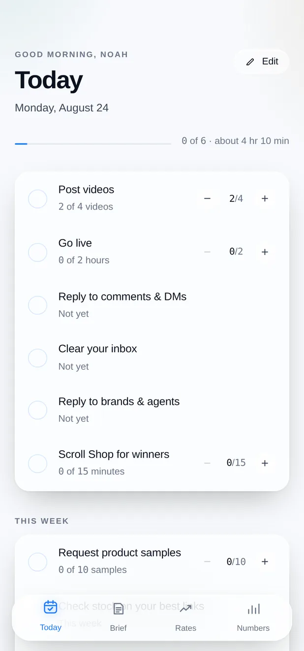 Daily Affiliate: your list for today